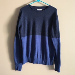 Five Four Navy Blue Colorblock Crew Neck Sweater